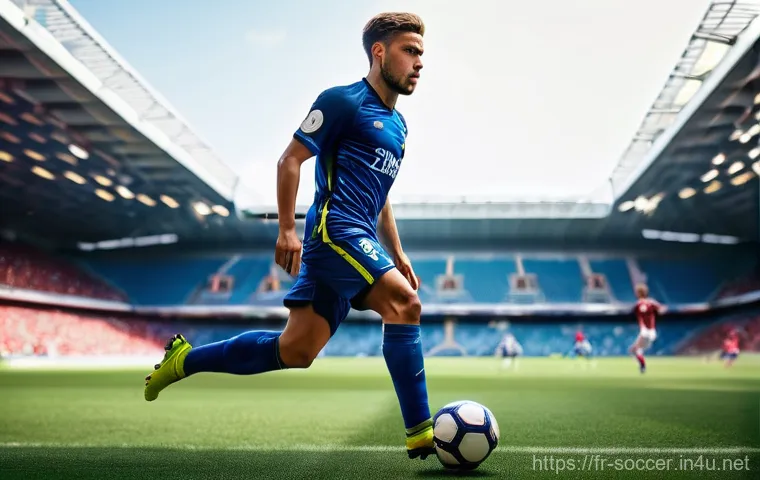 축구 패스 연습 방법 - **Prompt 1: The Visionary Midfielder's Scan**
    A dynamic, action-shot of a male or female footbal...