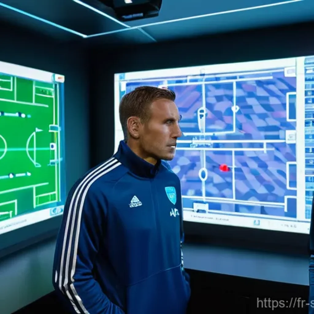 축구 데이터 분석 도구 - **Tactical Data Visualization in a Modern Football Setting**
    "A male football coach, mid-40s, an...