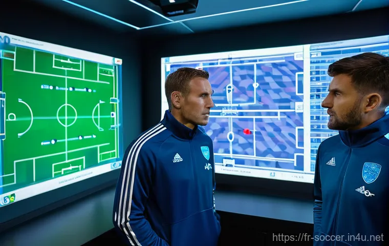 축구 데이터 분석 도구 - **Tactical Data Visualization in a Modern Football Setting**
    "A male football coach, mid-40s, an...